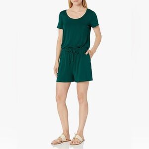 Women’s Dark Green Cotton Romper